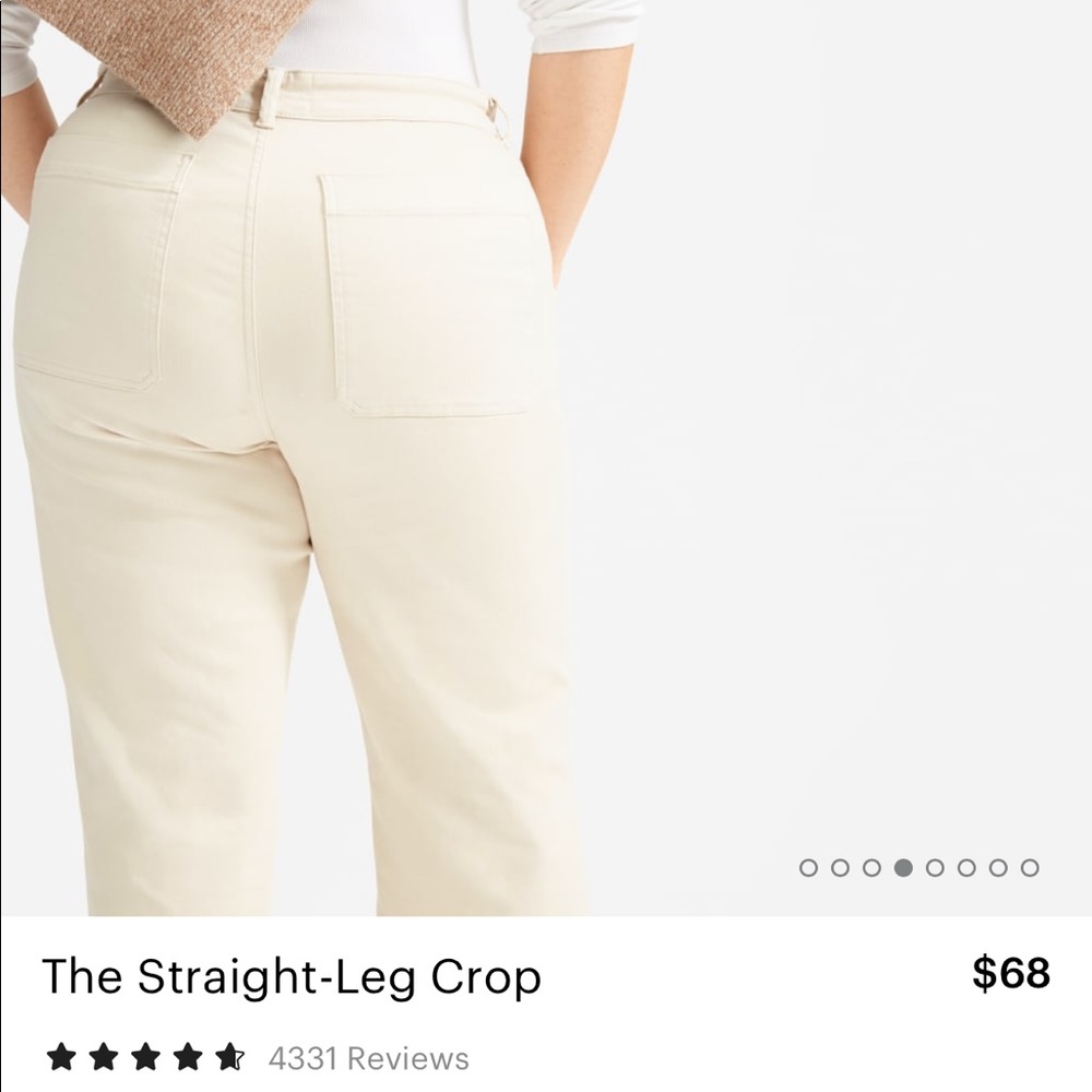 Everlane straight leg crop in sandstone